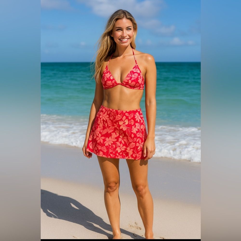 Ripskirt Hawaii Wrap Beach Skirt Sz Large Length 2 Resort Tropical